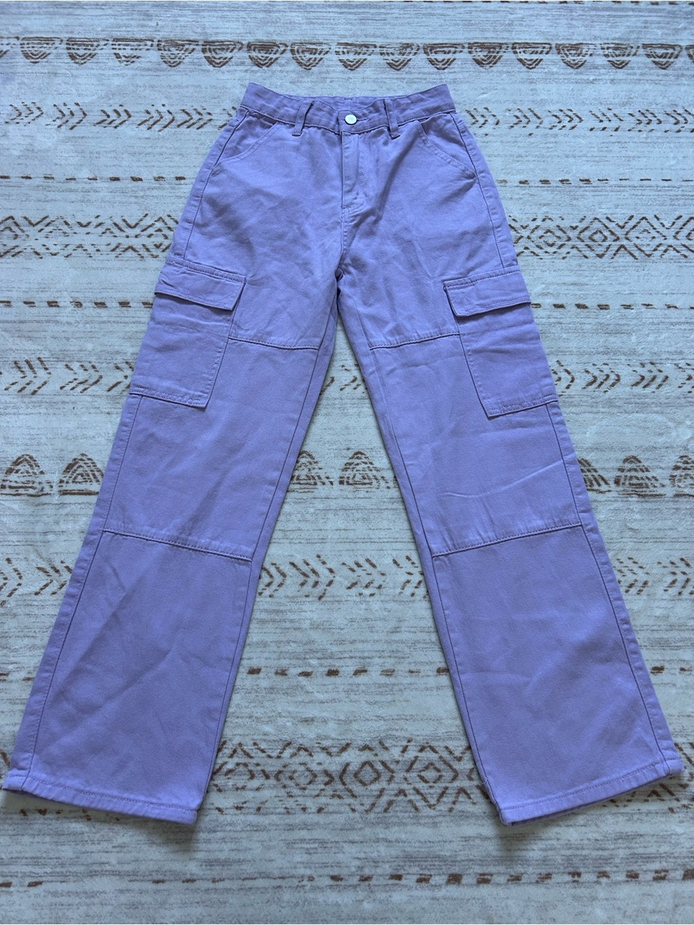 SHEIN Lilac Cargo Wide-Leg Women’s Pants